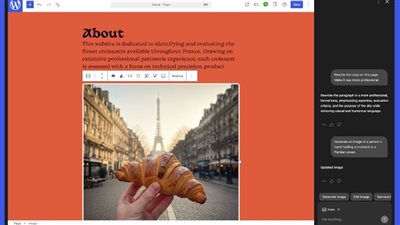 ووردبريس تُطلق مساعد ذكاء اصطناعي لتصميم موقعك بالكامل