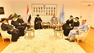محافظ أسيوط يستقبل مطران الأقباط الأرثوذكس بالقوصية لتهنئته بتوليه مهام منصبه