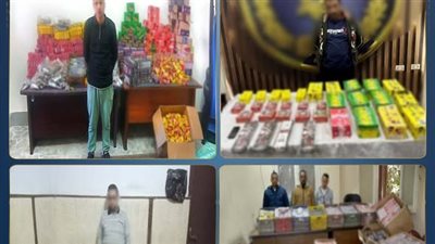 ضبط تجار الألعاب النارية 