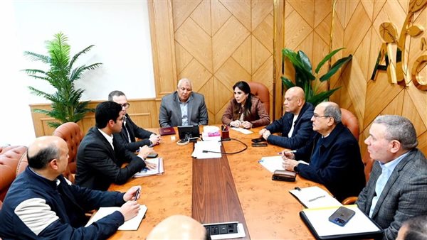 وزيرة الإسكان أثناء الاجتماع  