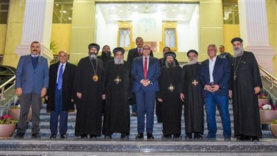 محافظ الإسكندرية يستقبل وفداً من الكنيسة القبطية للتهنئة بمهام منصبه وتأكيد أواصر التعاون