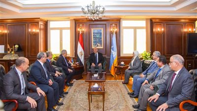 محافظ الإسكندرية يستقبل رئيس جامعة برج العرب التكنولوجية 