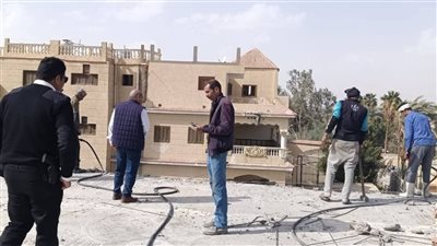 إزالة فورية لتعديات البناء المخالف في طامية بالفيوم 