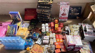 ضبط 450 عبوة منشطات جنسية مجهولة المصدر بالفيوم