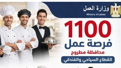 وزارة العمل تعلن عن توفير 1100 وظيفة جديدة بقطاع السياحة 