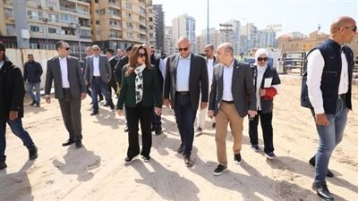 وزيرة التنمية ومحافظ الإسكندرية يتفقدان مشروع تطوير بئر مسعود وتوسعة الكورنيش