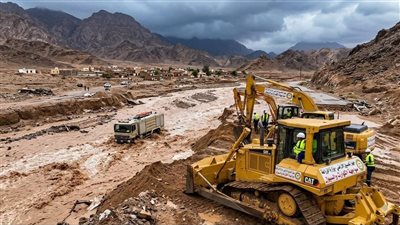 تحسين الأراضي ينجح في إعادة فتح طرق تجمع النهايات بسيناء بعد تضررها من السيول