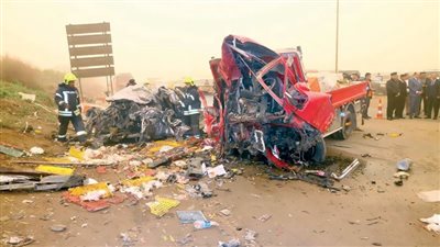 مصرع 9 عمال على أسفلت السادات – منوف