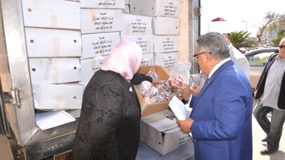 محافظ الدقهلية يشهد استلام دفعة جديدة من لحوم الأضاحي  لتوزيعها على الأسر الأولى بالرعاية