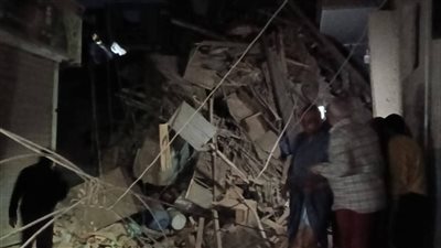 انهيار عقار من 4 طوابق بحي الحواتم في الفيوم