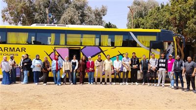 جامعة أسيوط الجديدة التكنولوجية تنظم رحلة سياحية لمقابر مير والدير المحرق بالقوصية