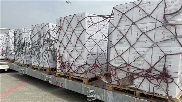 جسر لإغاثة قطاع غزة بـ100 طن من المساعدات الغذائية ضمن عملية الفارس الشهم
