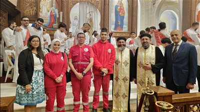 الهلال الأحمر المصري يشارك في التأمين الطبي لاحتفالات الكنائس بعيد القيامة المجيد
