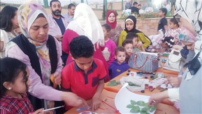 تفاعل كبير من الأطفال في احتفالية قصور الثقافة بشم النسيم بالمنيا الجديدة