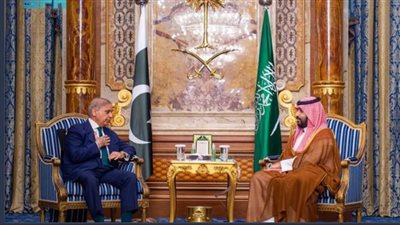 ولي العهد السعودي يلتقي رئيس وزراء باكستان 