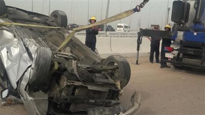 شلل مروري مؤقت ونقل مصابين للمستشفى.. تفاصيل حادث تصادم محور 'أبو ذكري' 