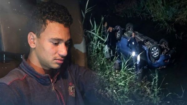 انقلاب سيارة في ترعة الحاجر بالبحيرة ومصرع شخص بداخلها وإصابة آخر