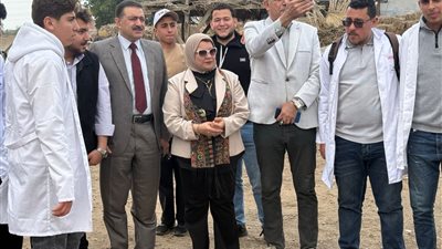 جامعة كفر الشيخ تطلق قافلة بيطرية بقرية قراجة 