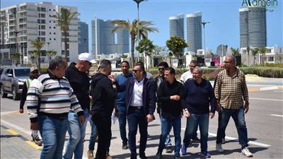 رئيس جهاز العلمين الجديدة يتفقد طريق البوليفار والمنطقة الاستثمارية