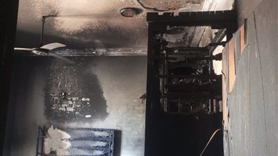 5 مصابين فى حريق شقة سكنية بالغردقة 