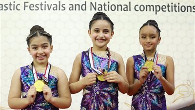 هنا شادى تحصل على المركز الأول ببطولة الجمهورية لجمباز الأيروبك
