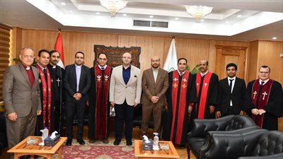  وفد الكنيسة الإنجيلية يقدم  التهنئة لمحافظ الفيوم بعيد الأضحى المبارك