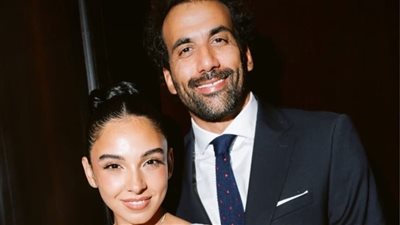 سلمي أبو ضيف وزوجها بالعرض الخاص لفيلمها 