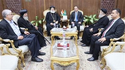 محافظ المنوفية يستقبل نيافة الأنبا بنيامين والوفد المرافق له لتقديم التهنئة بعيد الأضحى