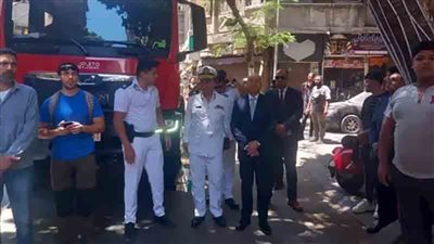 إخماد حريق بالدرب الأحمر فى حضور محافظ القاهرة