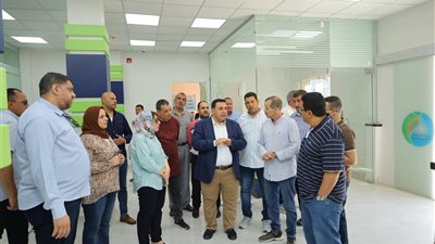 رئيس مياه البحيرة يتفقد المراحل النهائية لإنشاء مركز خدمة العملاء بإيتاى البارود 