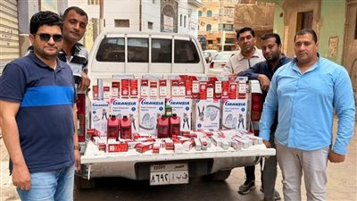 ضبط مستحضرات تجميل مجهولة المصدر بمصنع دون ترخيص بالفيوم 