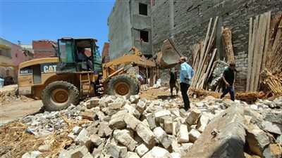 البحيرة تواصل حملات إزالة التعديات  علي الأراضي الزراعية وأملاك الدولة 