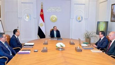 الرئيس السيسي يجتمع مع رئيس الوزراء ووزير الصحة