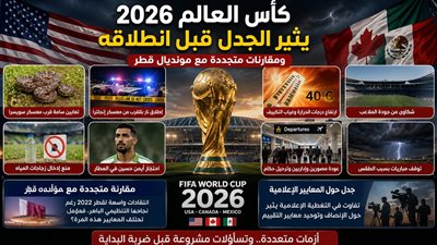 كأس العالم 2026 في قلب العاصفة..ومنتقدو قطر خارج المشهد