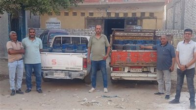 ضبط اسطوانات غاز قبل بيعها في السوق السوداء بالفيوم 