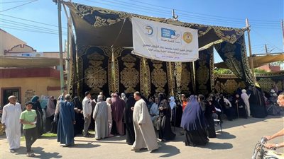 فحص 3182 مواطنًا وصرف 512 نظارة ضمن أعمال القافلة الطبية المجانية ببيلا وقلين في كفر الشيخ 