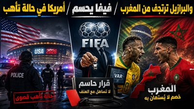  أمريكا في حالة تأهب.. فيفا يحسم.. والبرازيل ترتجف من المغرب