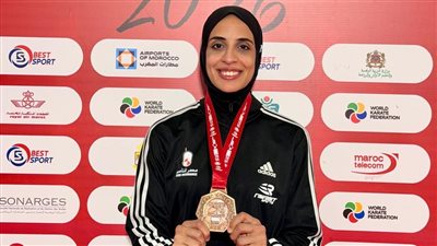 فريال أشرف: برونزية الدوري العالمي للكاراتيه خطوة مهمة