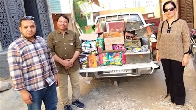 ضبط عبوات شيبسي وسناكس وحالة تصرف في الدقيق بالفيوم 