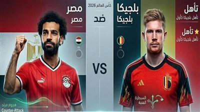 يلا شوت الآن.. مشاهدة مباراة مصر وبلجيكا بث مباشر في كأس العالم