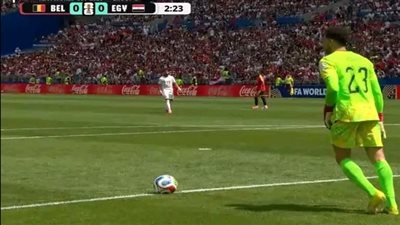 مصطفى شوبير يتألق أمام بلجيكا في كأس العالم