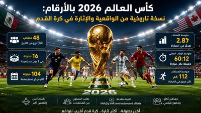 كأس العالم 2026 بالأرقام: نسخة تاريخية من الواقعية والإثارة في كرة القدم