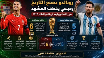 رونالدو يصنع التاريخ وميسي يخطف المشهد.. صراع الأساطير يتجدد في كأس العالم 2026