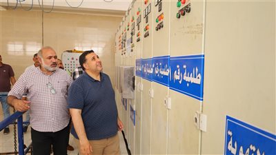 رئيس مياه البحيرة يتفقد رافع صرف صحي إدكو