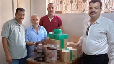 ضبط لانشون وكبدة مجمدة مجهولة المصدر خلال حملة تموينية بكوم حمادة