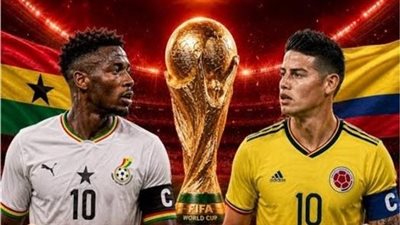 مشاهدة البث المباشر لمباراة غانا وكولومبيا في كأس العالم يلا شوت فيديو الآن