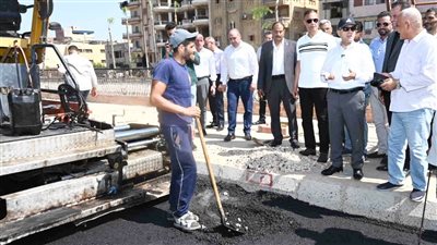  الإنتهاء من أعمال رصف كورنيش سمنود بنسبة إنجاز 95% 