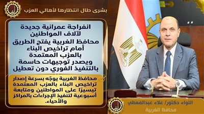 محافظ الغربية يفتح الطريق أمام تراخيص البناء بالعزب المعتمدة 