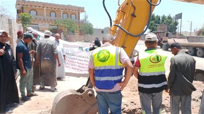 الشرقية: خط مياه جديد يخدم قريتين بفاقوس
