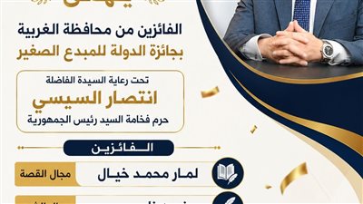 محافظ الغربية يهنئ أبناء المحافظة الفائزين بجائزة الدولة للمبدع الصغير